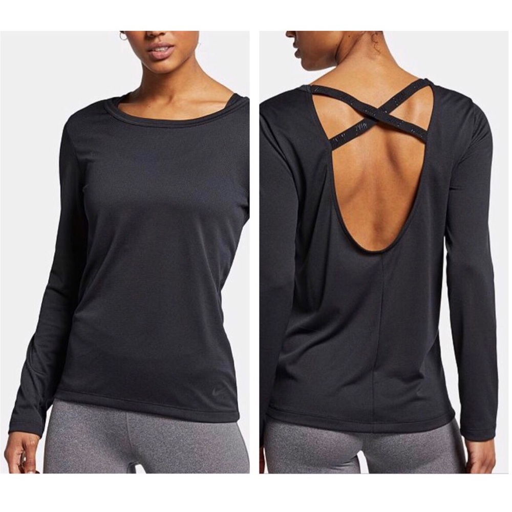 Nike Black V-Back Performance Training Top